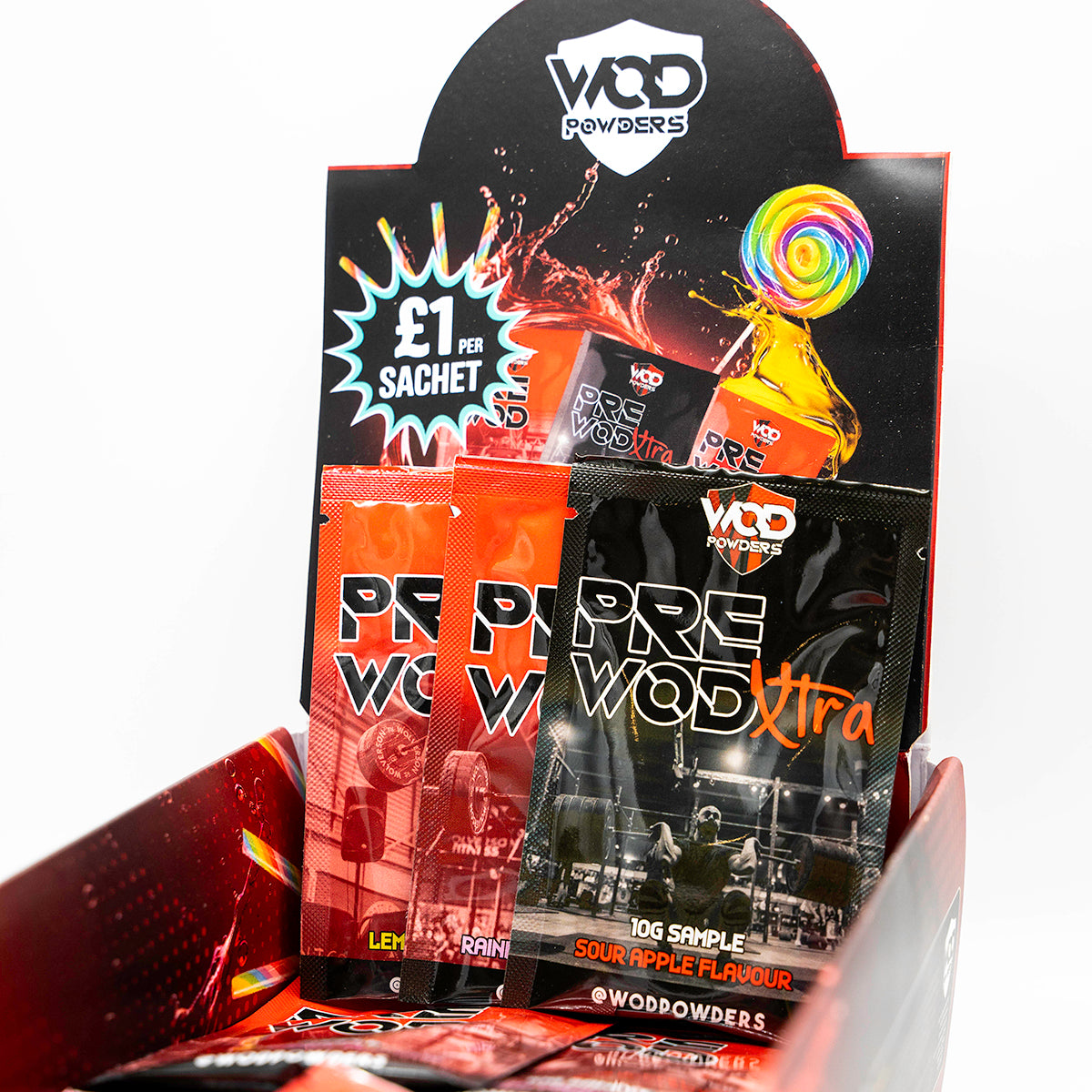 PRE WOD DISPLAY BOX - 40 SACHETS - WHOLESALE