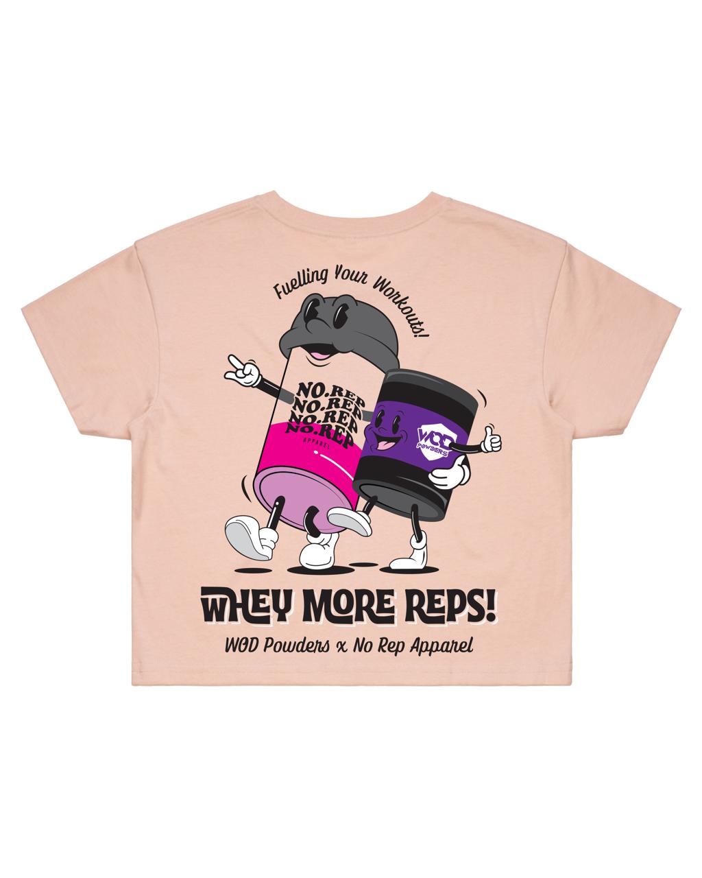 Whey More Reps - Womens Cropped T-Shirt